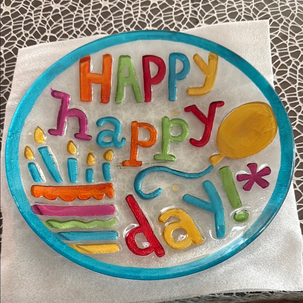 Colorful Happy Day Decorative Plate